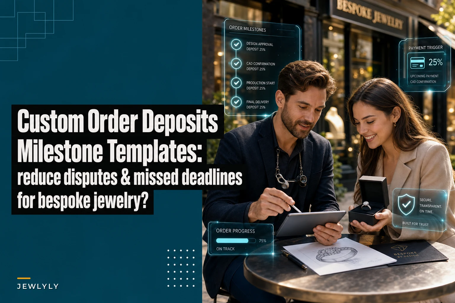 Custom order deposits and milestone templates that reduce disputes for bespoke jewelry