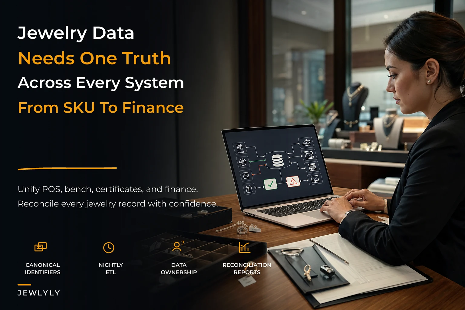 Jewelry data architecture for a single source of truth