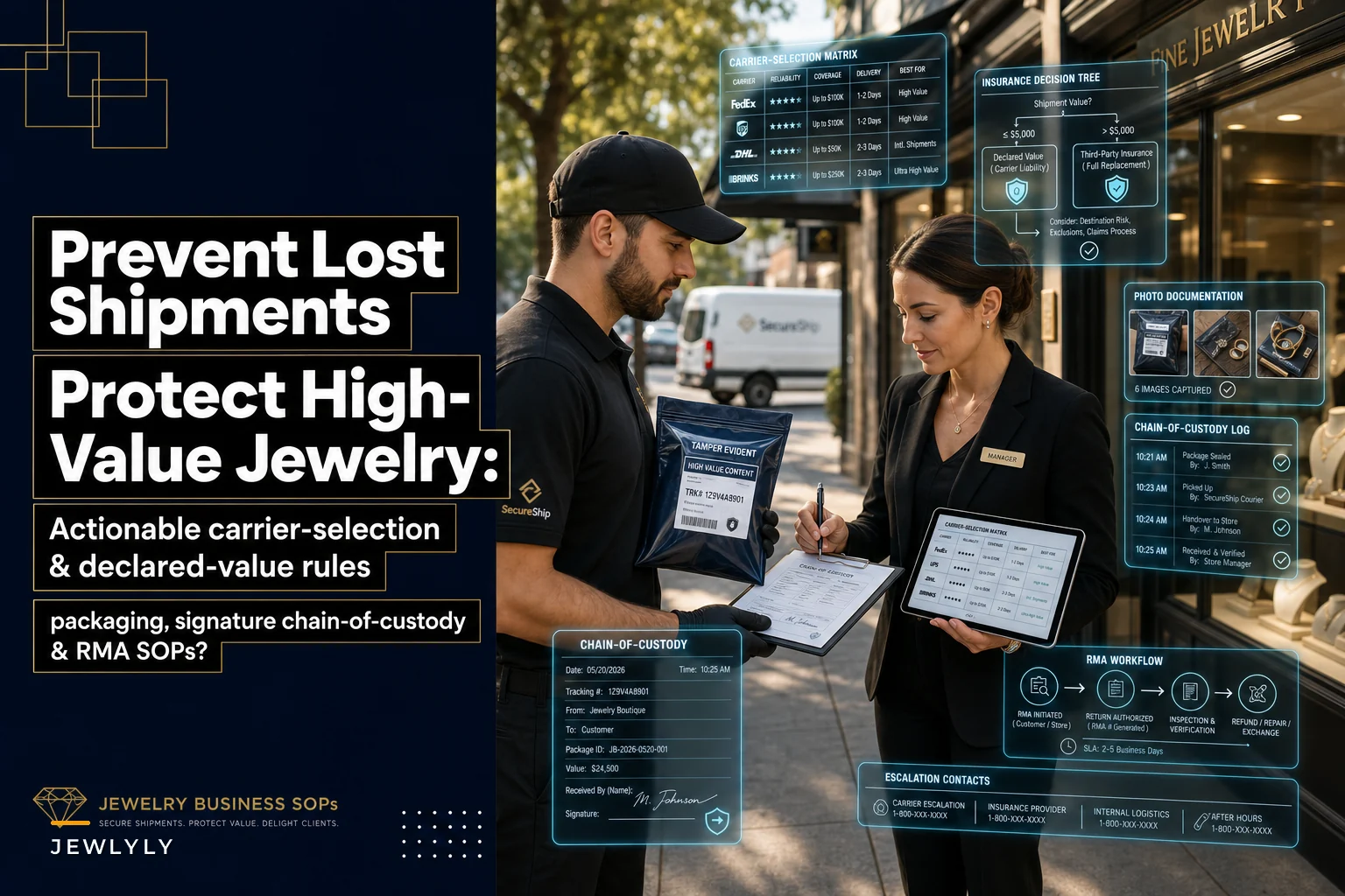 Prevent lost or underinsured shipments: a shipping playbook for high-value jewelry orders