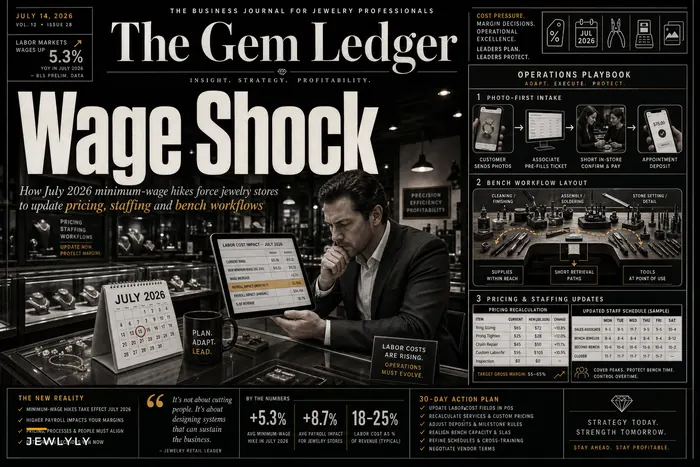 Responding to July 2026 Minimum‑Wage Hikes: A Practical Operations Playbook for Jewelry Stores