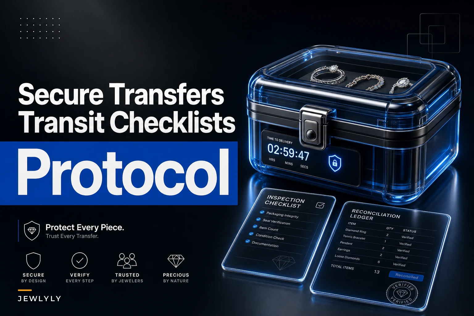 Secure multi-location transfers: transit holds, inspection checklists and reconciliation for high-value stock