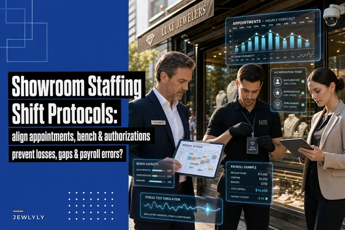 Showroom staffing and shift protocols for secure high-value handling