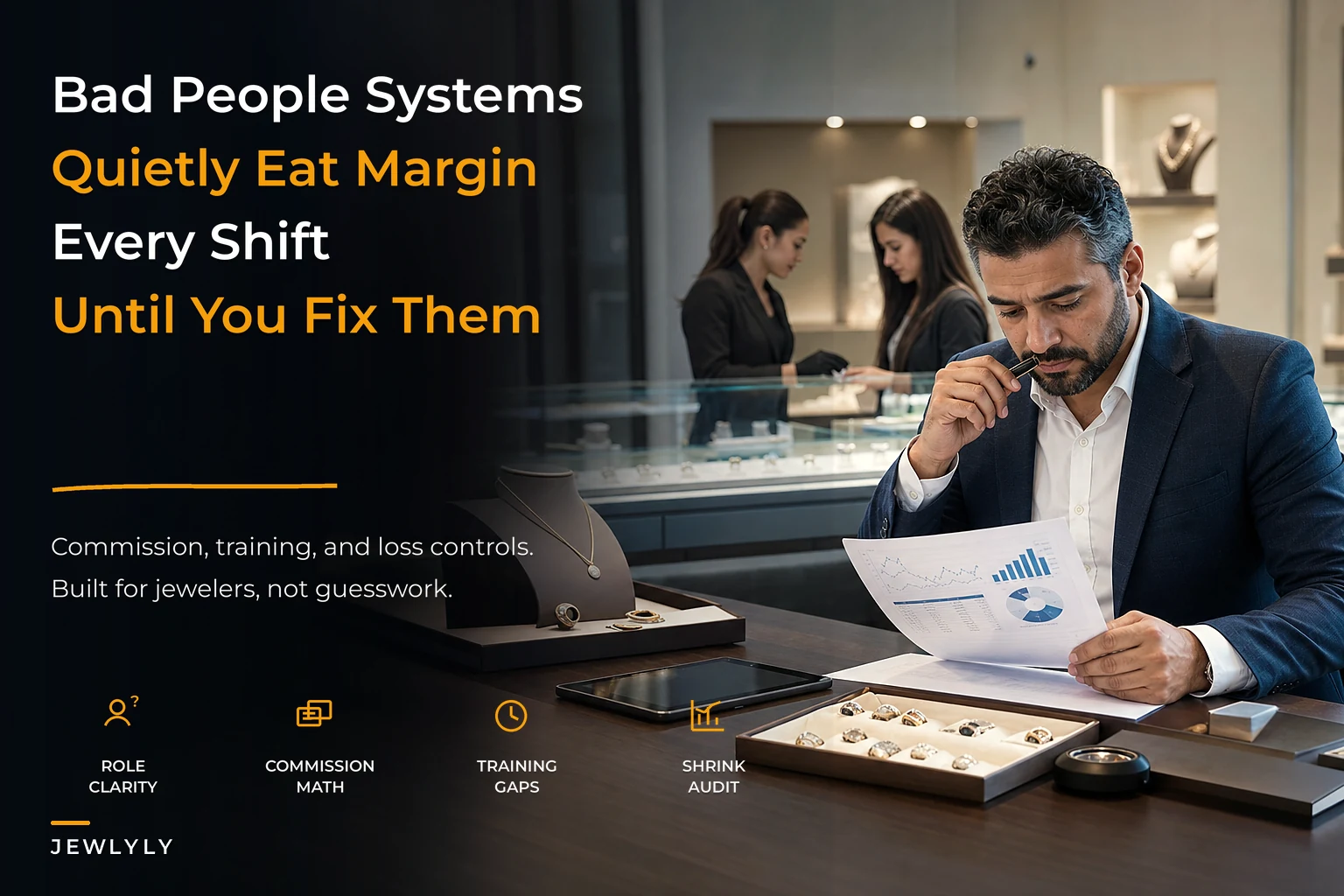 Stop losing margin to bad people-systems: commission, training and loss-prevention blueprints for jewelers