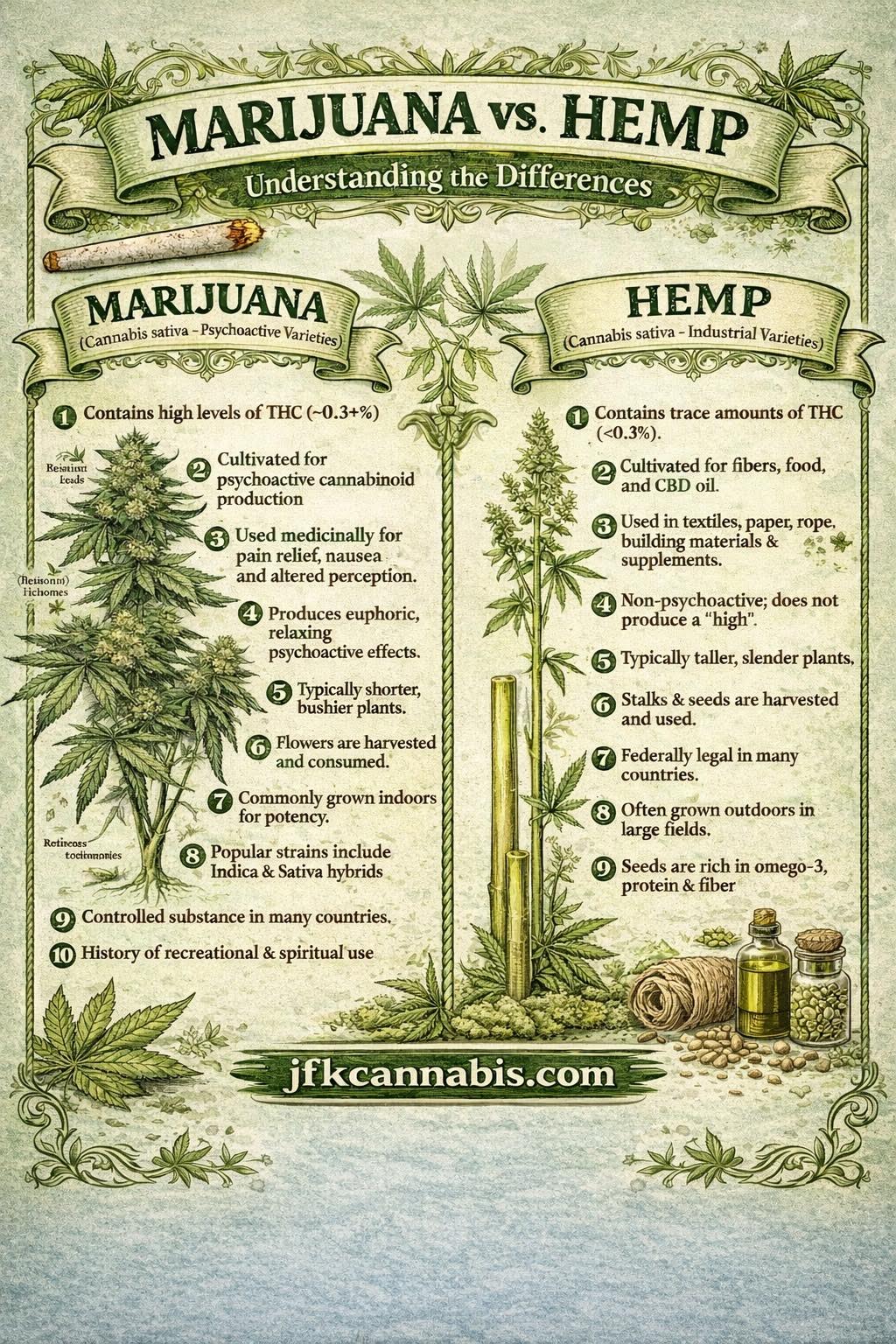 Marijuana vs Hemp Explained Near Five Towns | JFK Cannabis Queens NY