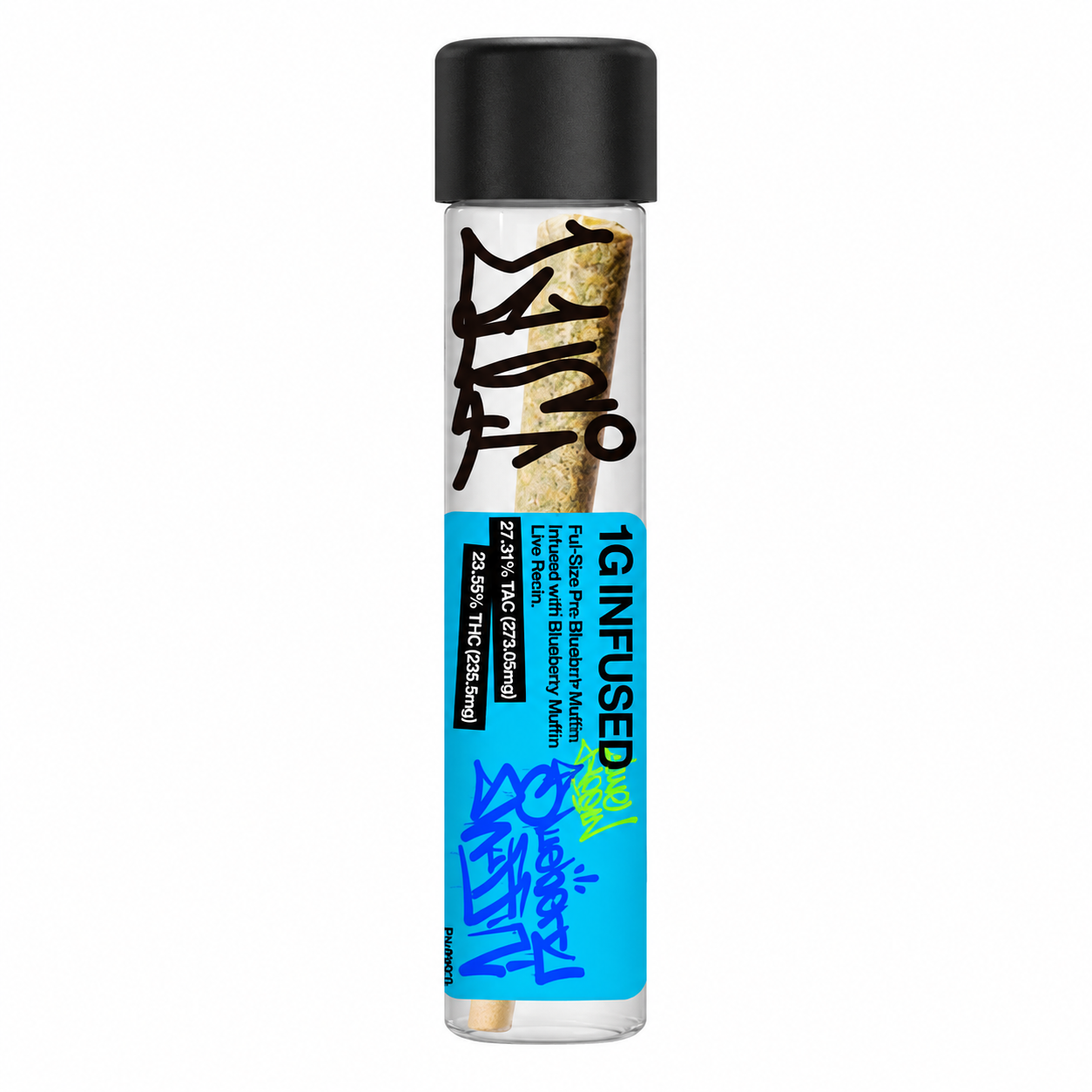 Blueberry Limonada Live resin Infused Pre Roll by Luci 1G
