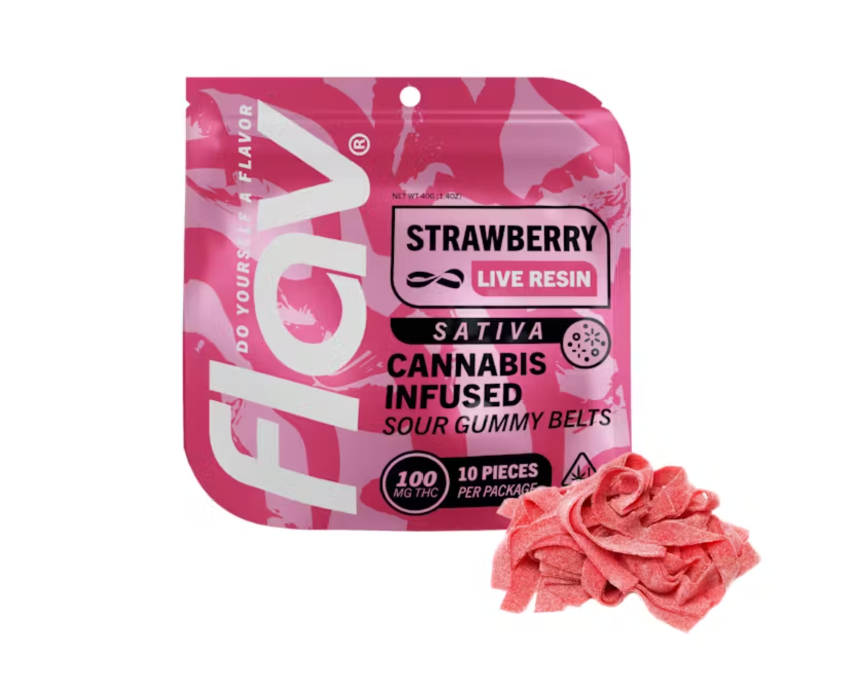 Strawberry Gummy Belts 10mg 