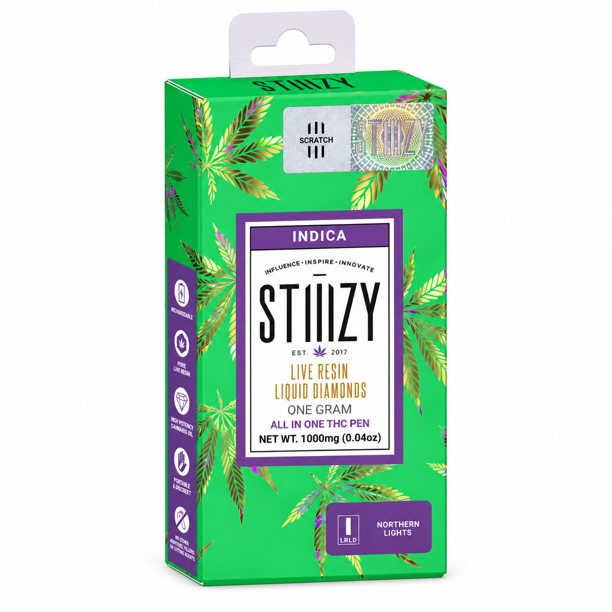 Northern Lights All In One Live Resin Vape by Stiiizy 1G