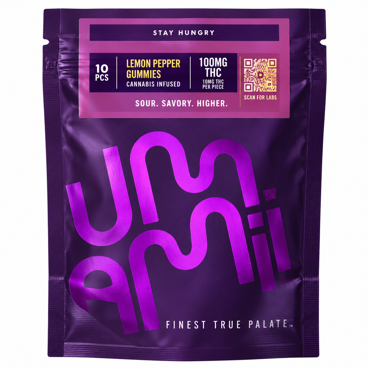 lemon Pepper micro dots Sativa Gummies by Umamii 100 mg