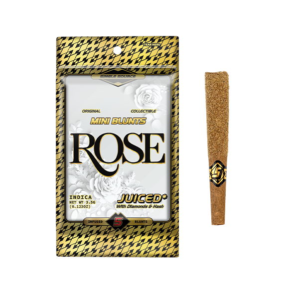 Rose Double Infused Glass Tip Blunt 5 pack by Sluggers 3.5g