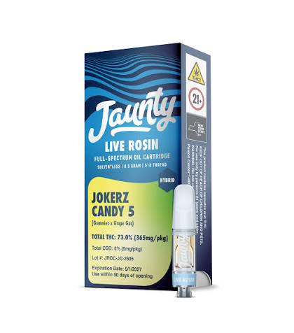 Jokerz Candy Live Rosin 510 Vape cart (Hybrid) by Jaunty 0.5g