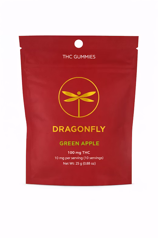 Gree Apple THC Gummies by Dragonfly 100mg
