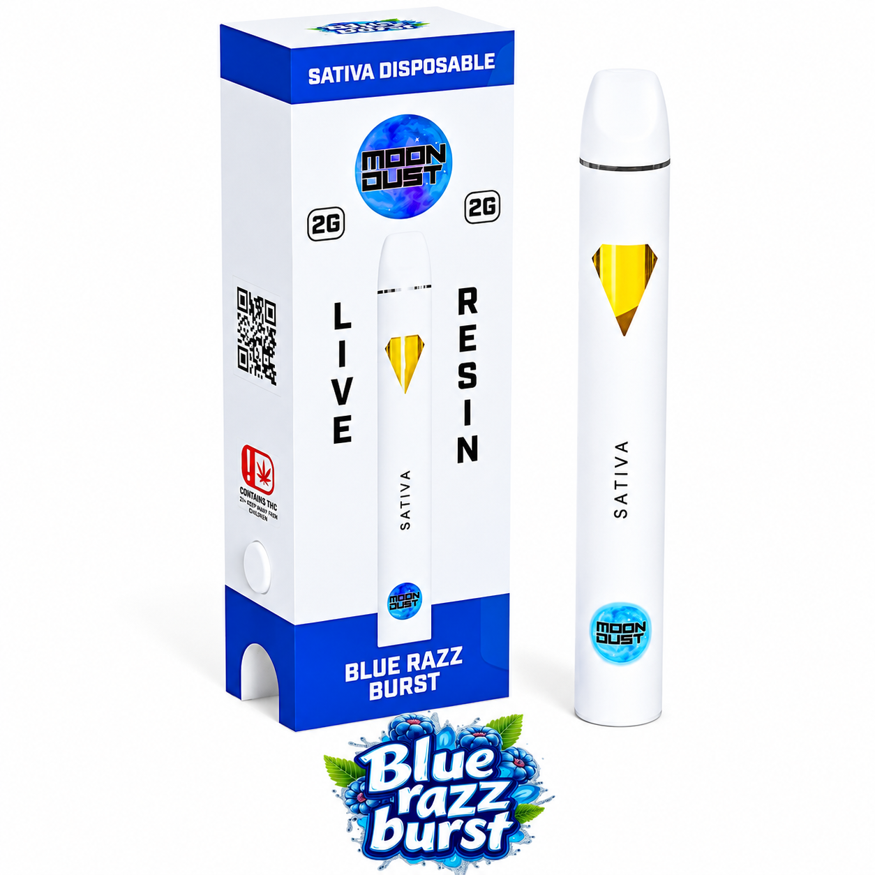 Blue Razz Burst Live Resin by Moondust 2g