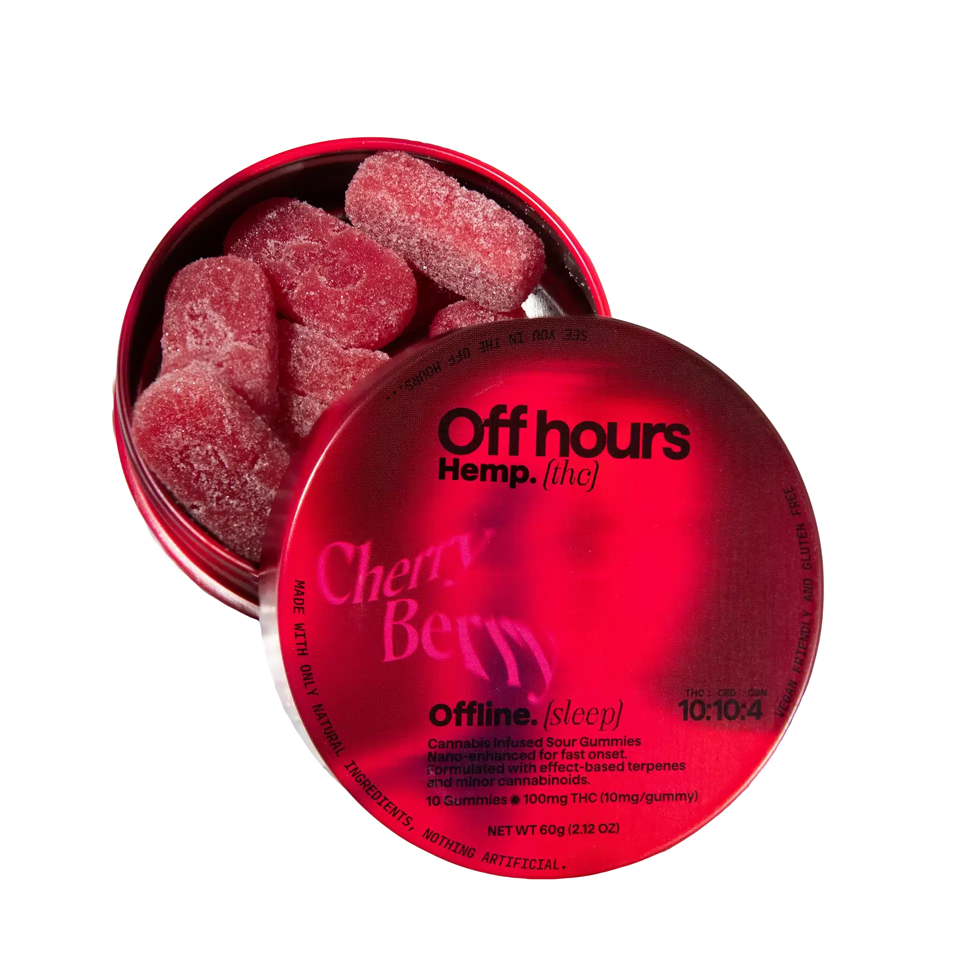 Cherry Berry (Sleep) Nano Infused Gummies by Off Hours 100mg