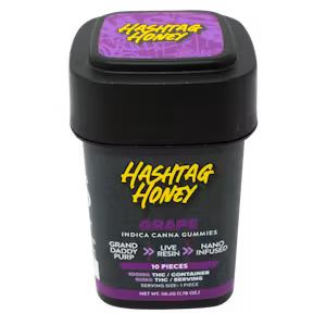 Grape (Indica) Live Resin Nano Infused by Hashtag Honey 100mg