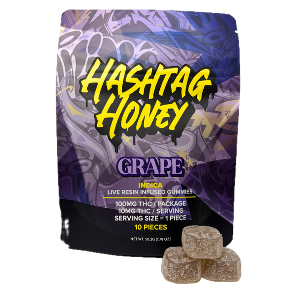 Grape (Indica) Live Resin Nano Infused by Hashtag Honey 100mg