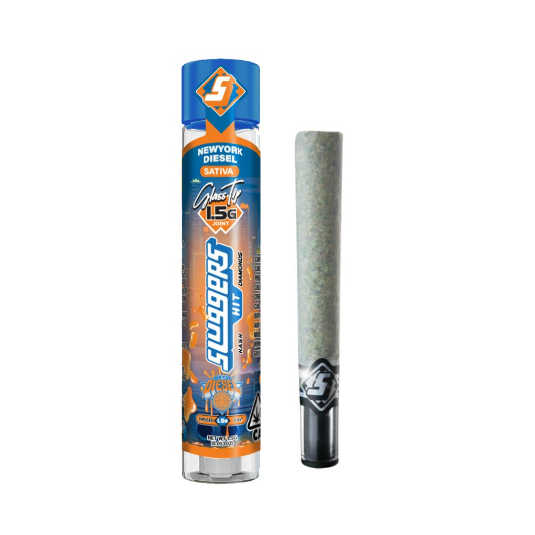 New York Diesel Double Infused Glass Tip Pre Roll by Sluggers 1.5g