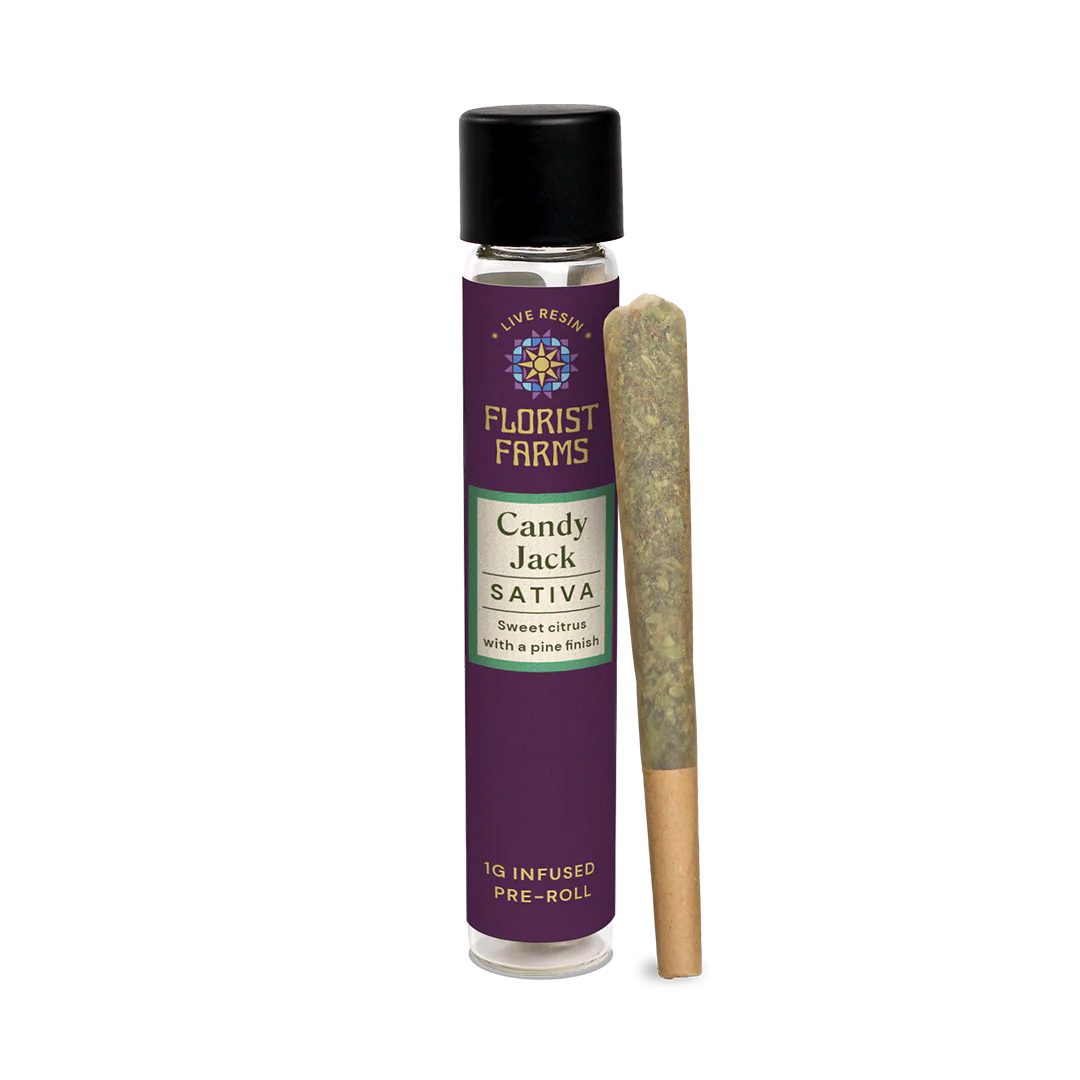 Candy Jack single Infused pre roll by florist farms 1g