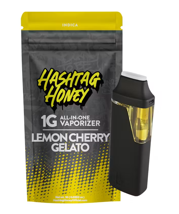 Lemon Cherry Gelato All In One Disposable Vape by Hashtag Honey 1g