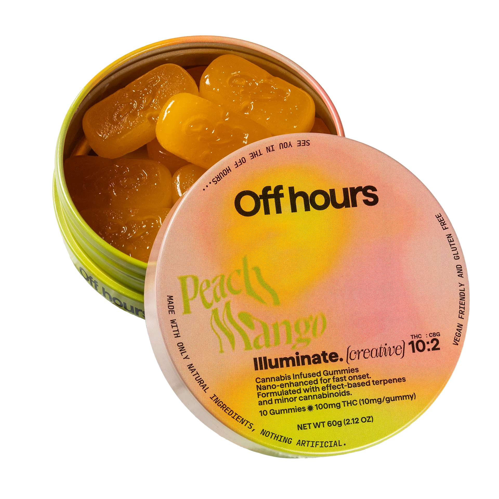 Peach Mango (Creative) Nano Infused Gummies by Off Hours 100mg