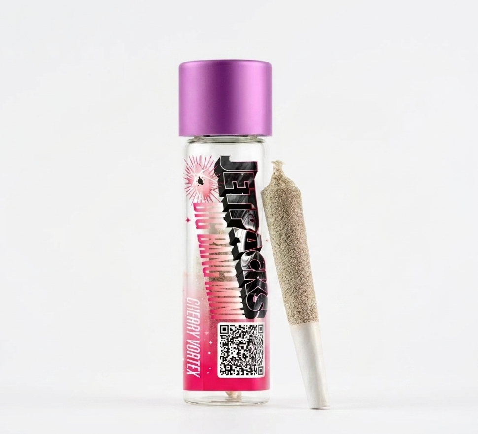 Cherry Vortex Infused Sativa Single Pre roll By JetPacks 0.5g