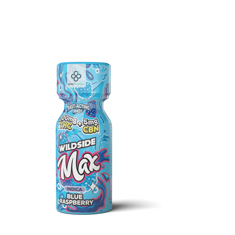 Blue Raspberry Fast Acting Drink Shot (Indica) 100mg thc + 5mg CBN
