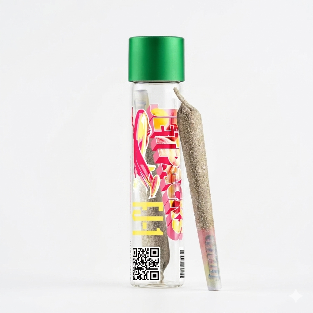 Lemon Cherry Gelato Infused Hybrid Single Pre roll By JetPacks 0.6g