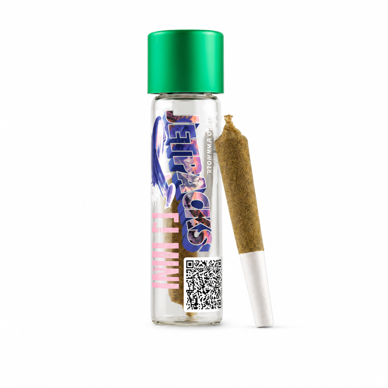 Blueberry Kush Infused Indica Single Pre roll By JetPacks 0.6g