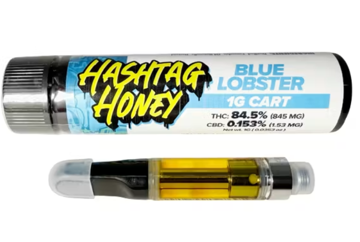 Blue Lobster 510 Vape cart by Hashtag Honey 1g