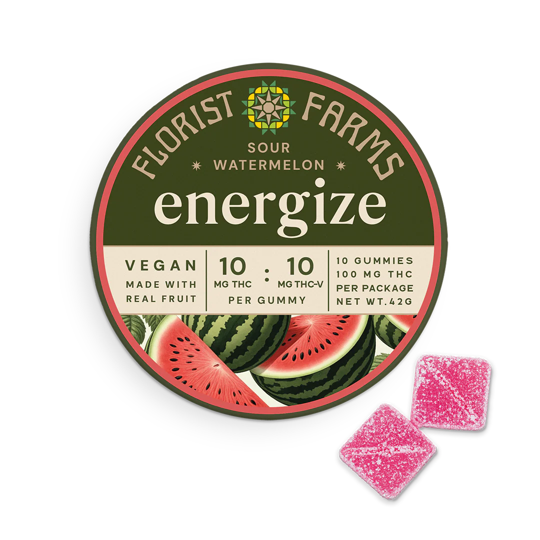 Watermelon Kosher Gummies by Florist Farms THC 100mg
