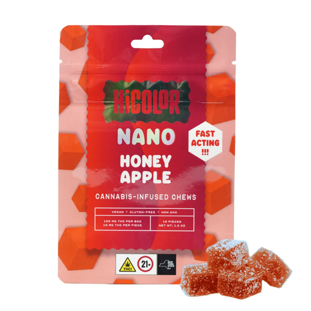 Honey Apple 10 pack THC Gummies by Hi Color 100mg