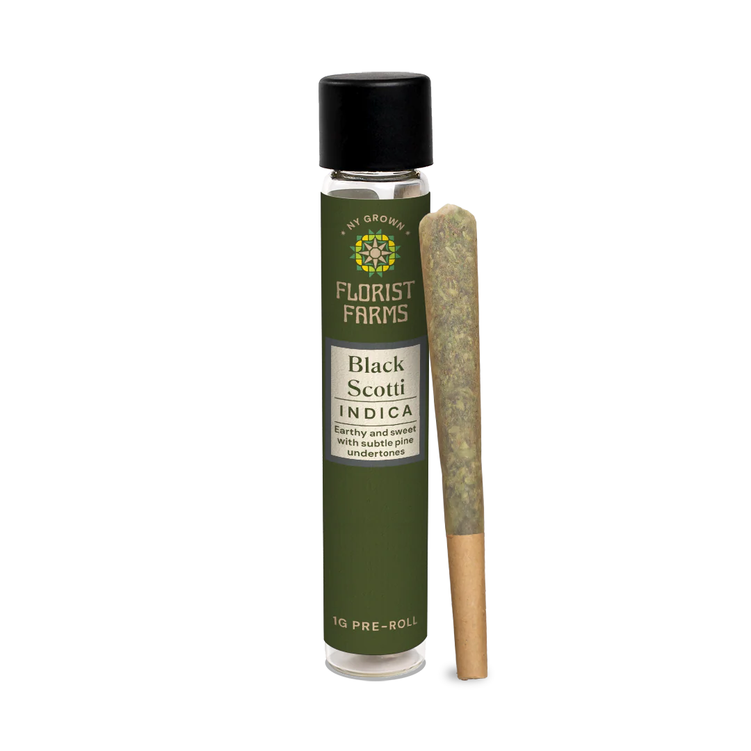 Black Scotti single Infused pre roll by florist farms 1g