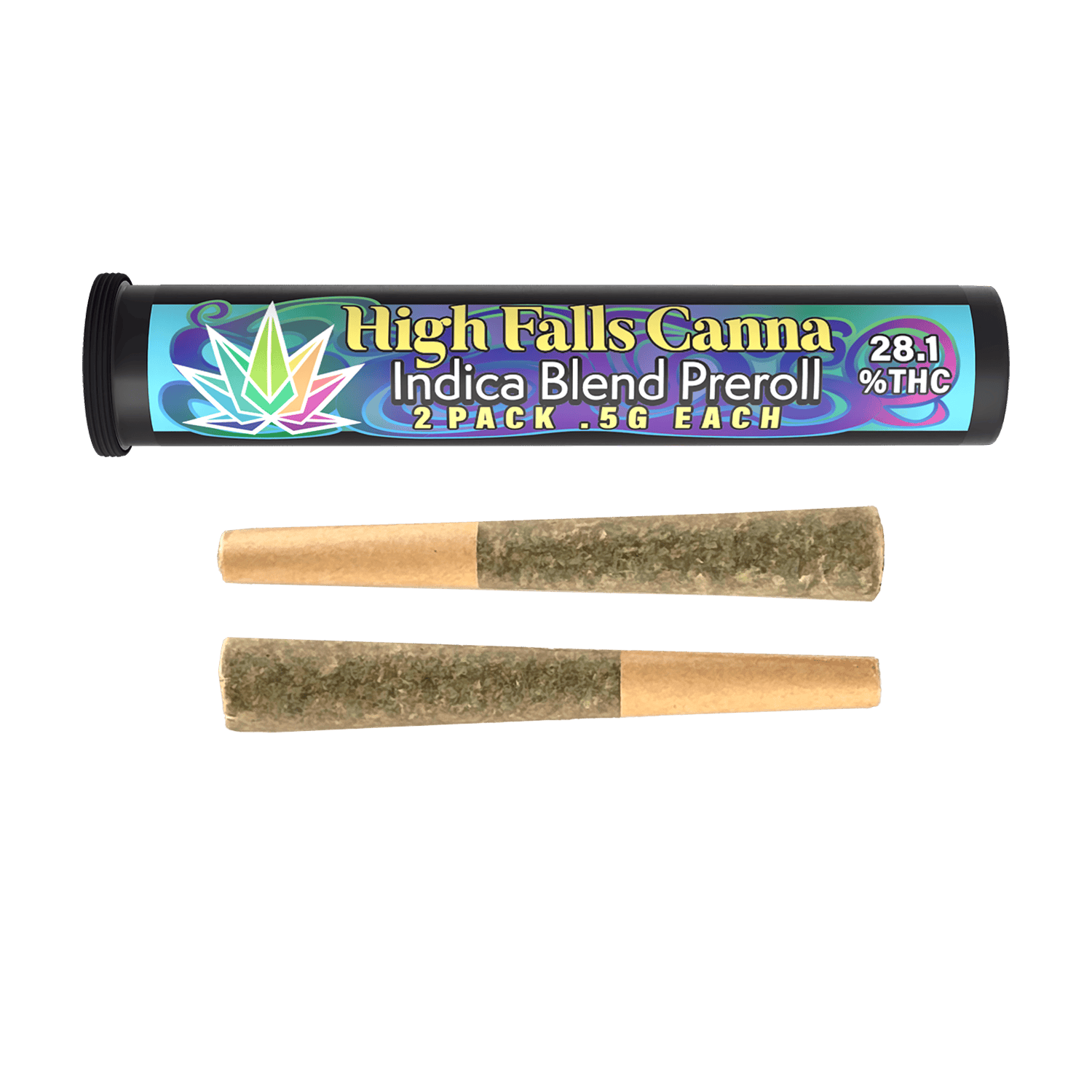 Indica Blend 2 pack Pre Roll by High Falls Canna 1g