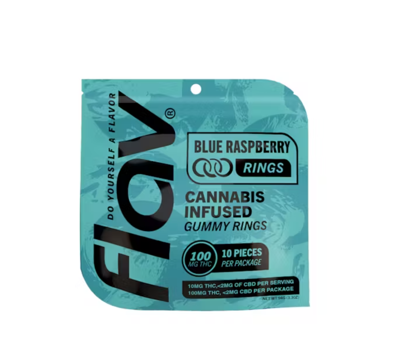 Blueberry Gummy Rings 100mg