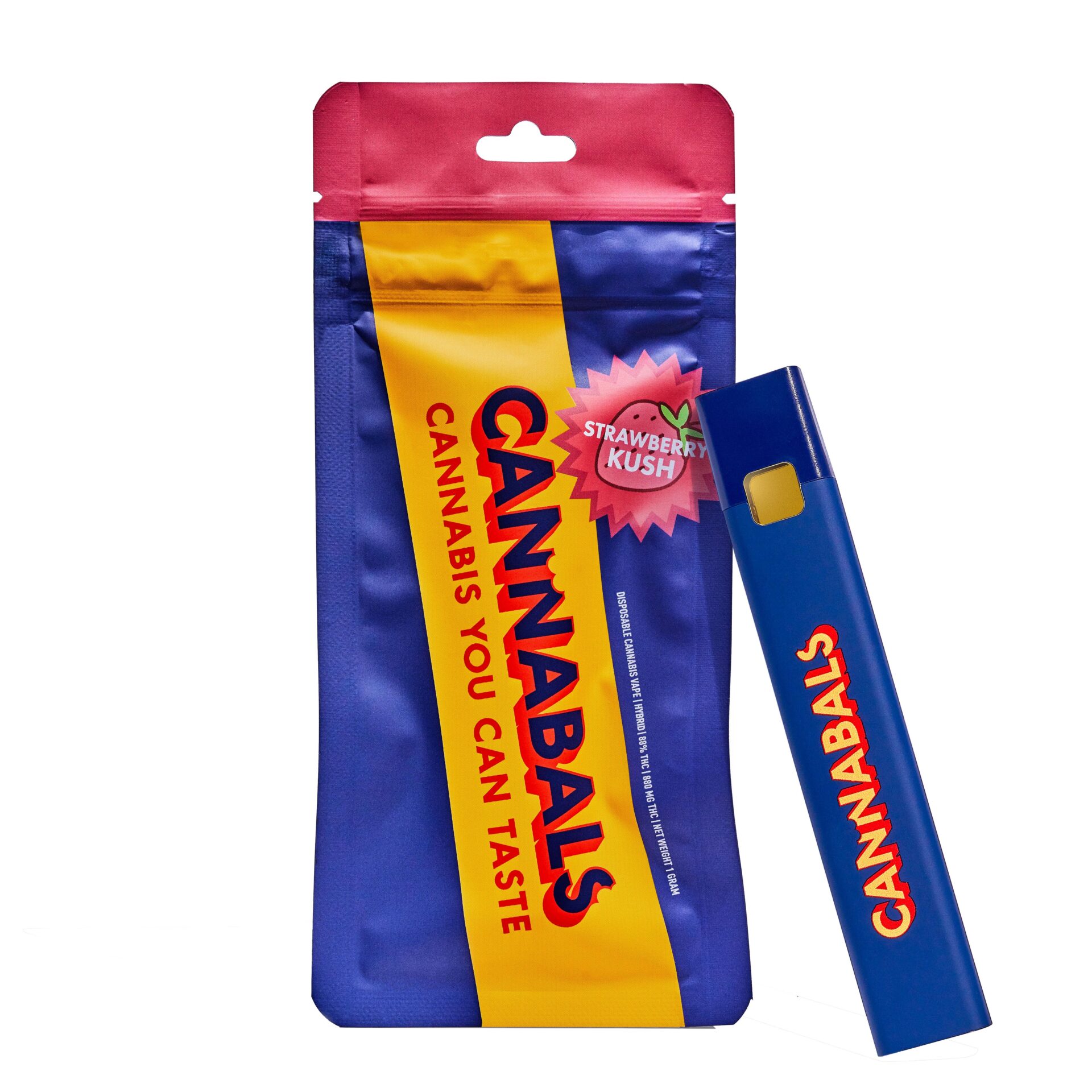 Strawberry kush disposable all in one vape 1g by cannabals