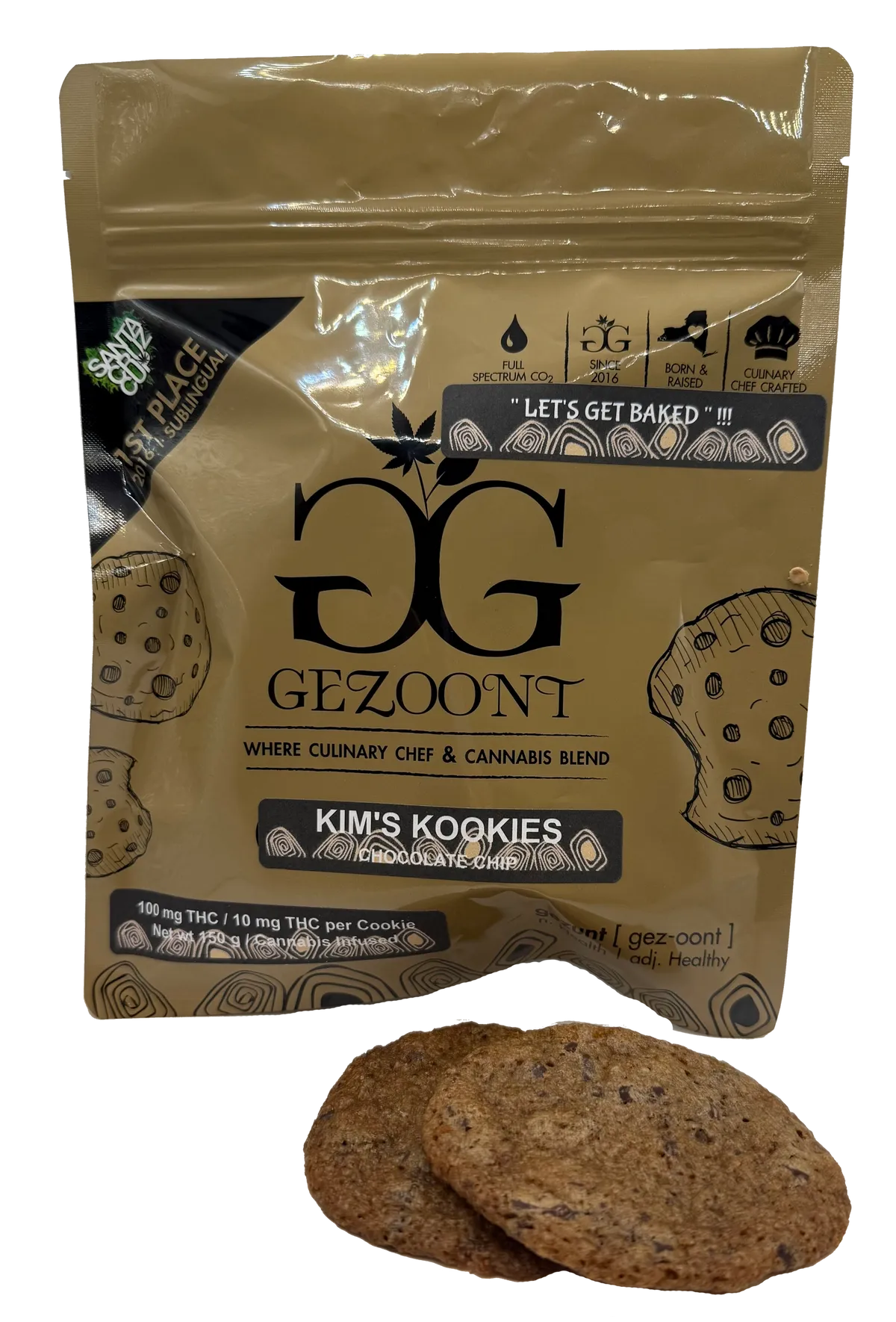 Kim Kookies Kosher Milk Chocolate Chip Cookies 10 pack by Gezoont 100mg