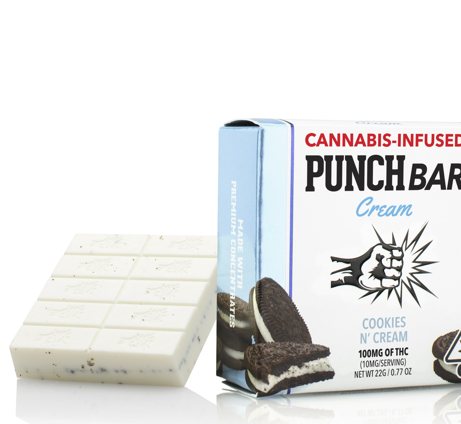 Cookies & Cream THC bar by Punch Bar 100mg