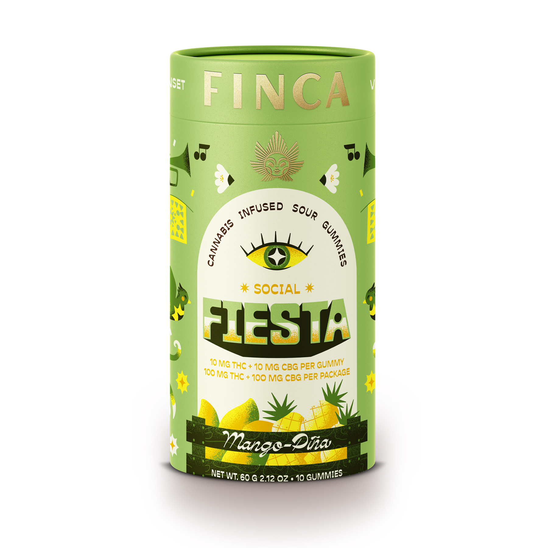 Mango Pina Fiesta Sour Gummies by Finca 100mg