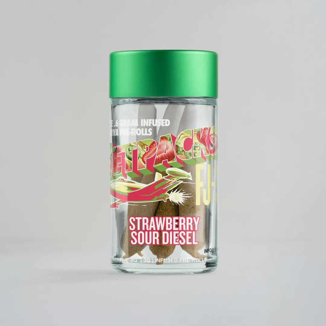 Strawberry Sour Diesel (Sativa) Triple Infused 5 pack Pre roll - 3g