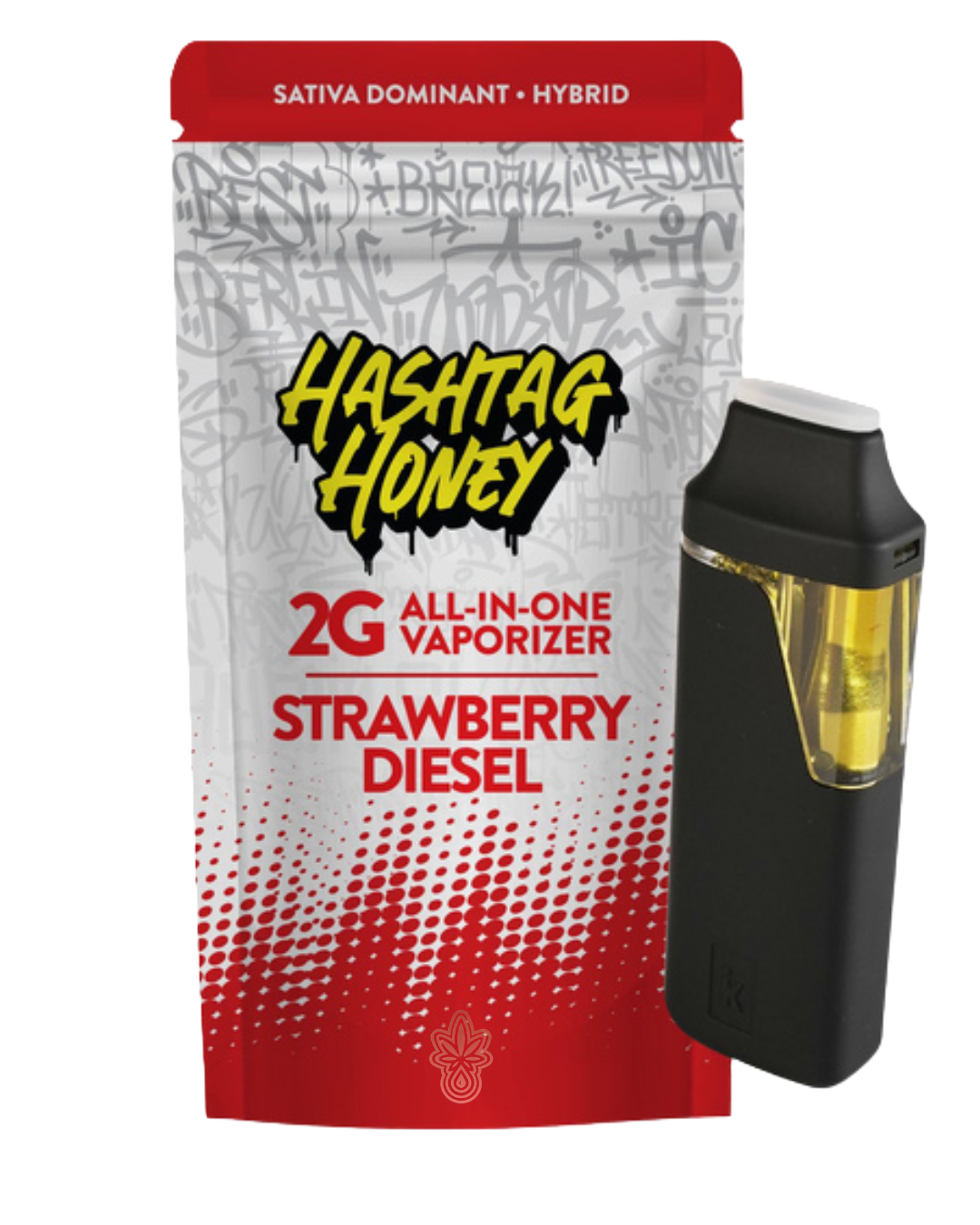 Strawberry Diesel All In One Disposable Vape by Hashtag Honey 2g
