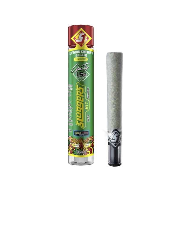 Lemon Cherry Gelato Double Infused Glass Tip Pre Roll by Sluggers 1.5g