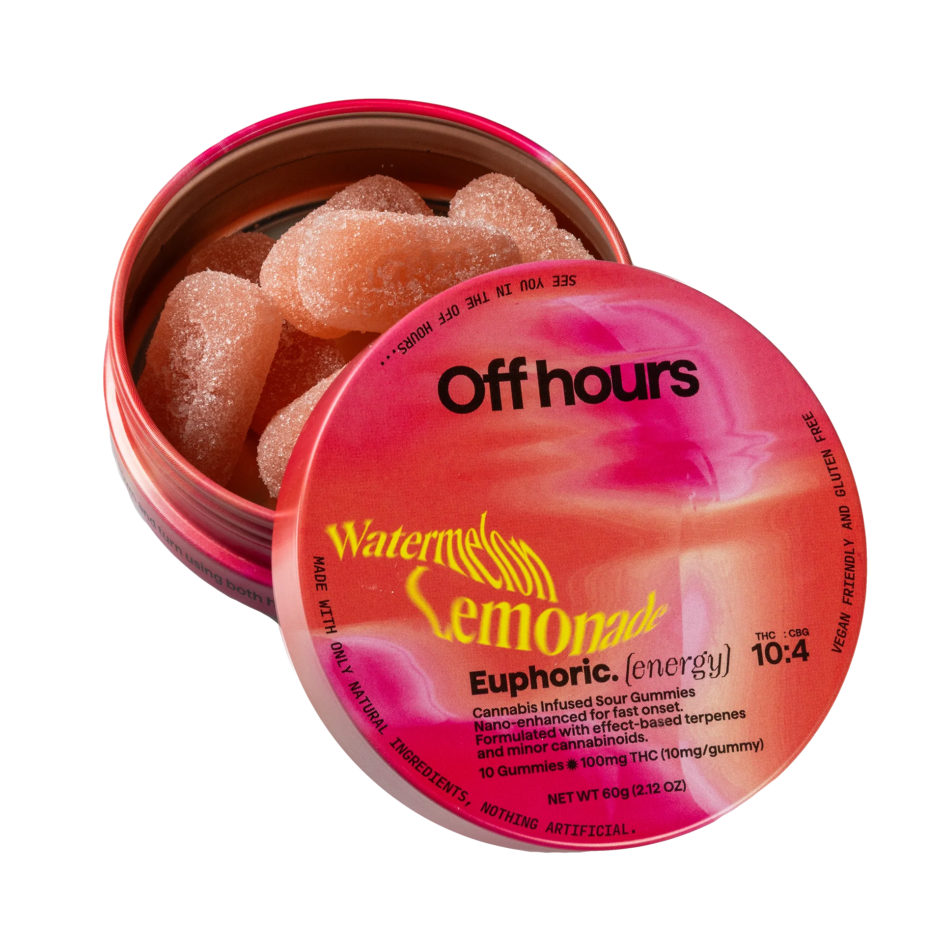 Watermelon Lemonade Nano Infused Gummies by Off Hours 100mg