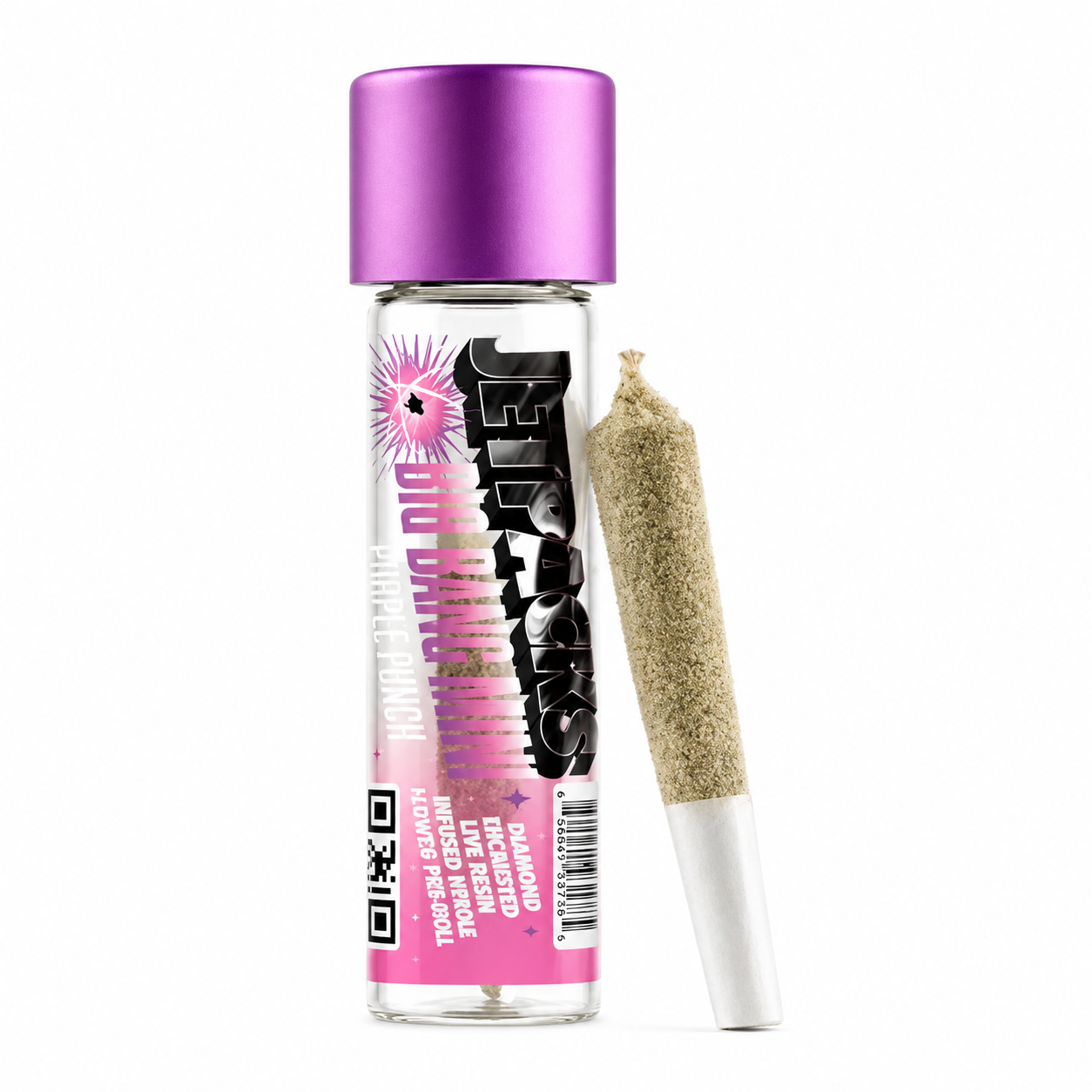 Purple Punch Infused Indica Single Pre roll By JetPacks 0.5g
