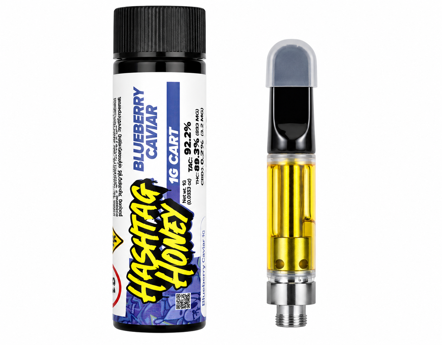 Blueberry Caviar 510 Vape Cart by Hashtag Honey 1g
