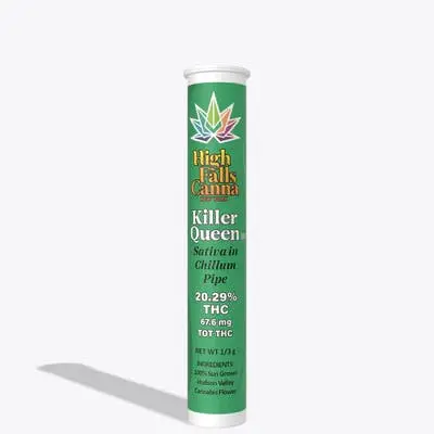 Killer Queen Chillum Glass One Hitter by High Falls Cana 0.33g