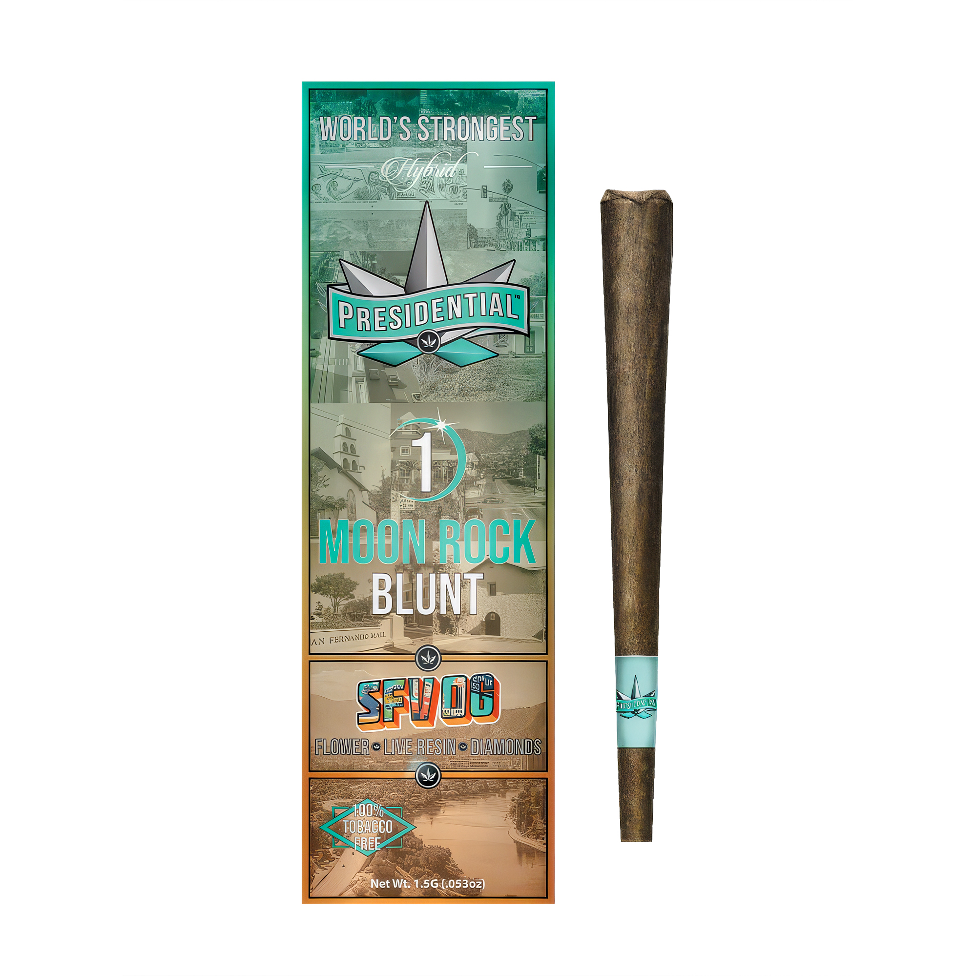 SFV OG Moon Rock Blunt Pre roll By Presidential 1.5g