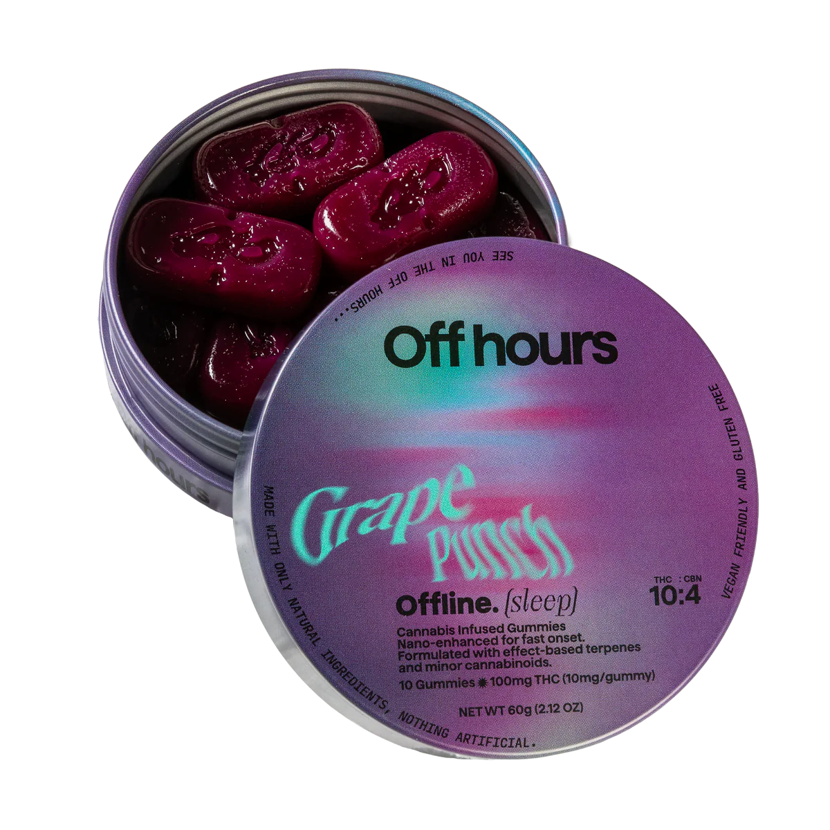 Grape Punch (Sleep) Nano Infused Gummies by Off Hours 100mg