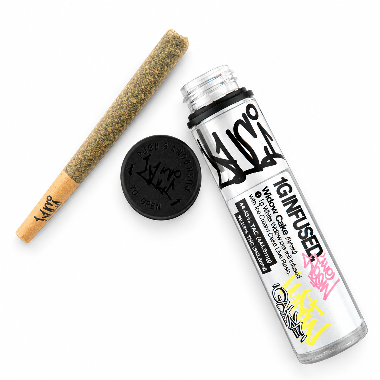 Widow Cake Live Resin pre roll by Luci 1G