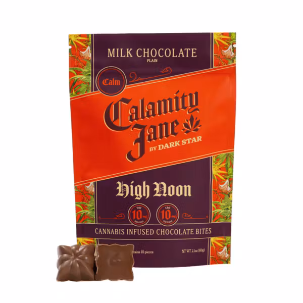 Milk Chocolate High Noon Chocolate Bites 10 pack By Calamity Jane 100mg