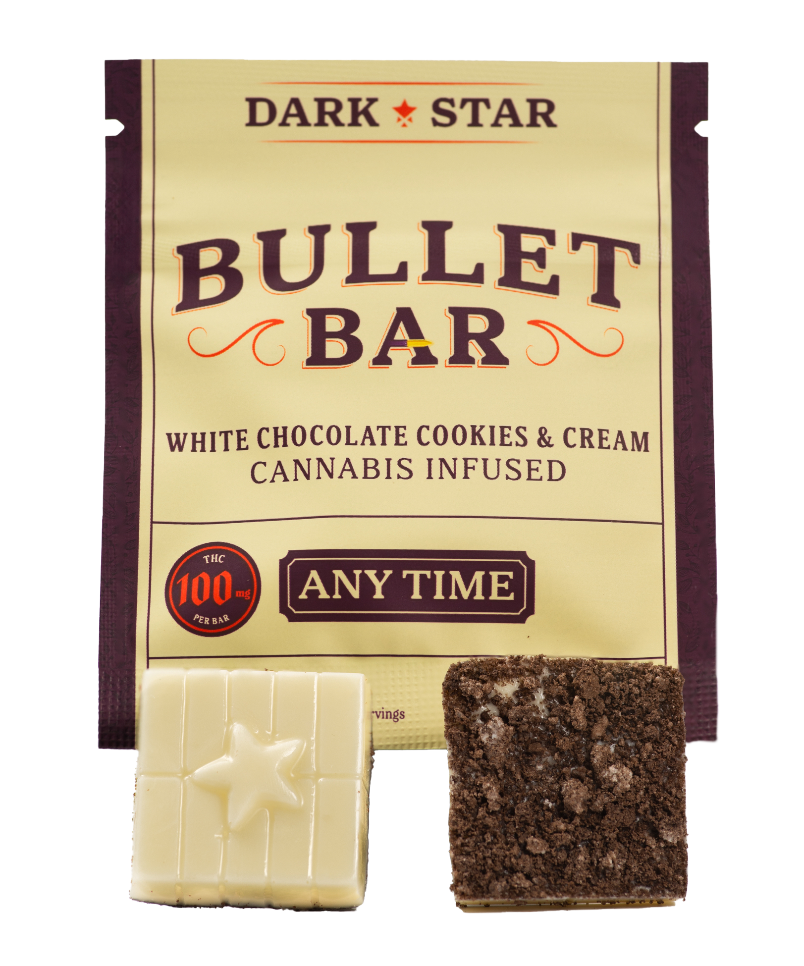 Cookies and Cream mini Bullet Bar Any Time By Calamity Jane 100mg