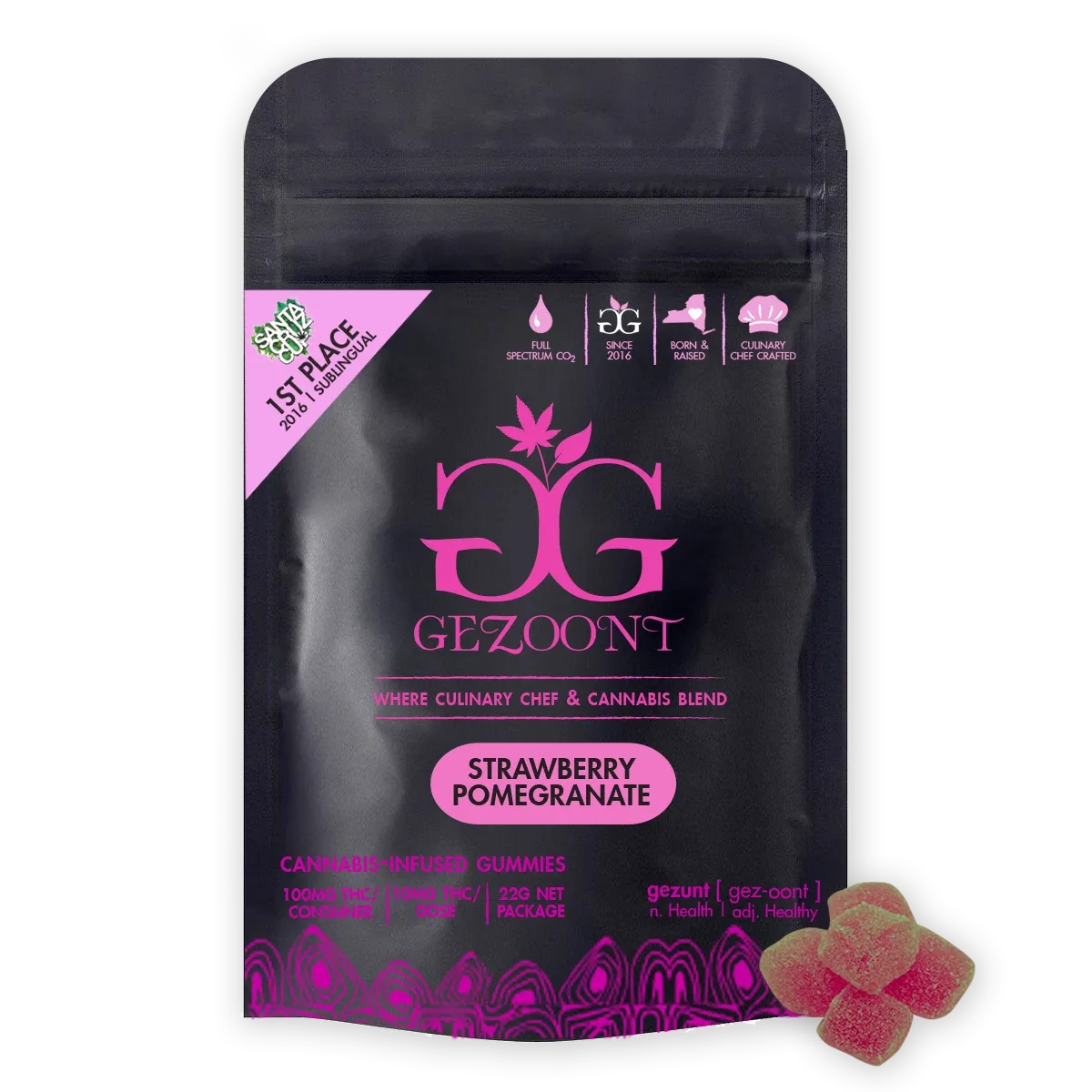 Strawberry Pomegranate Gummy 100mg 